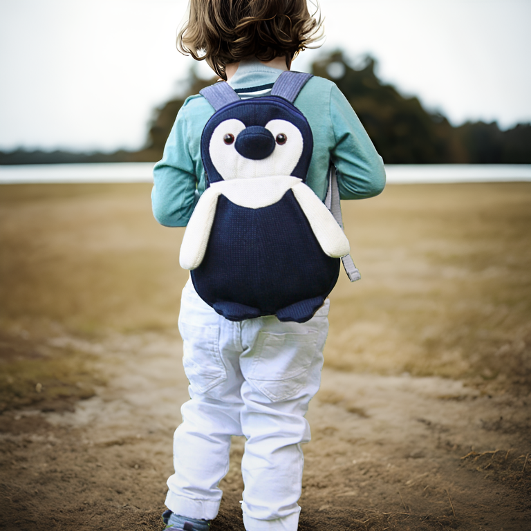 Eco Penguin Toddler Backpack - Premium Backpack from The Rare Bunnies  - Just $29.99! Shop now at The Rare Bunnies 