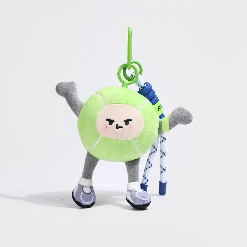 Plush Tennis Ball Bag Charm