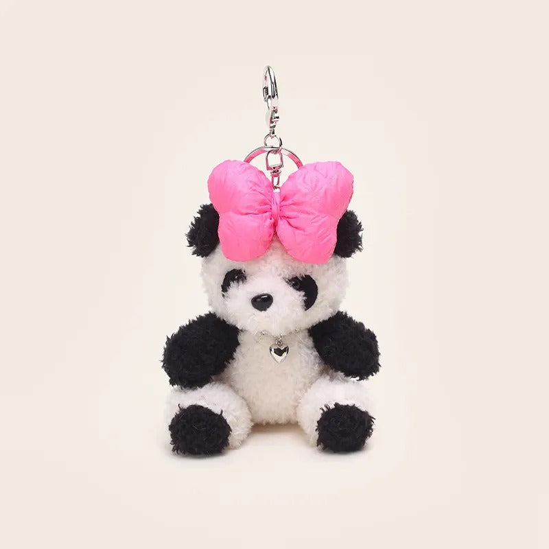 Cute Panda Bow Tie Bag Charm