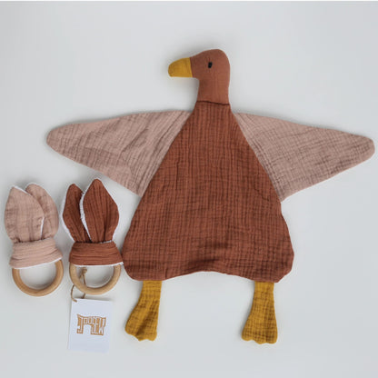 Toddler Organic Cotton Security Blanket - Goose